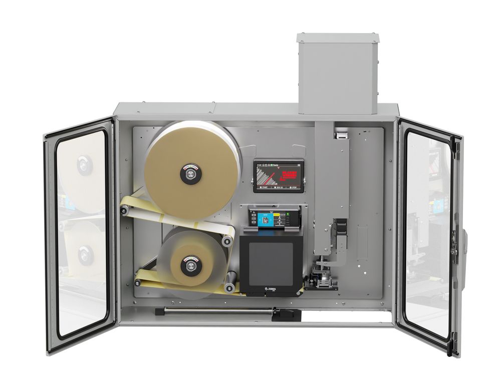 Distributeur d’étiquettes Legi-Air 4050I ouvert face avant