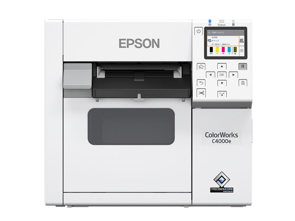 Imprimante d’étiquettes couleur Epson ColorWorks C4000e sans étiquette face avant