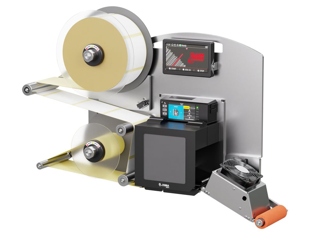 Distributeur d’étiquettes Legi-E 4050B avec étiquettes droite