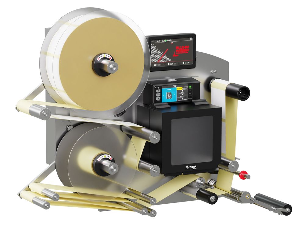 Distributeur d’étiquettes Legi-E 4050AC avec étiquettes gauche