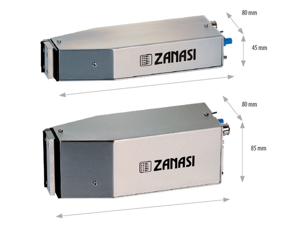 Dimensions de la tête d’impression de l’imprimante à jet d’encre Zanasi DOD Z402