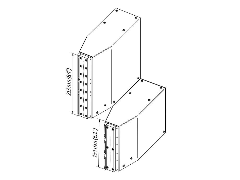 Imprimante jet d’encre gros caractères Zanasi DOD Z408 Têtes d’impression Dessin technique Dimensions