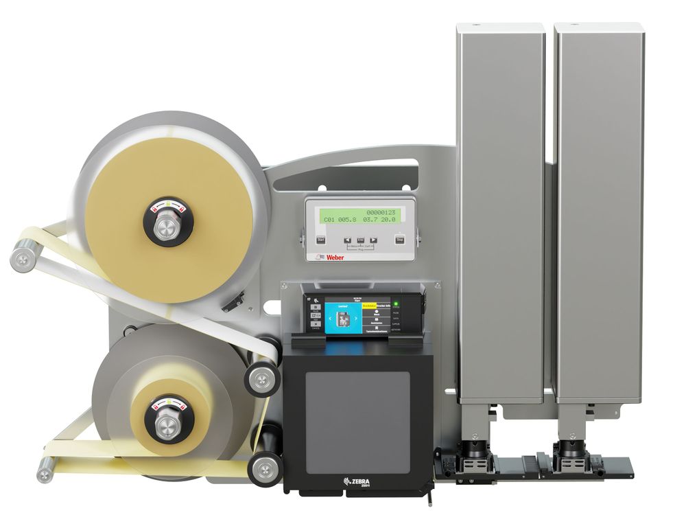 Distributeur d’étiquettes Legi-Air 4050CWB avec étiquettes face avant