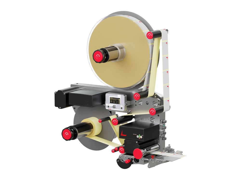 Distributeur d’étiquettes Alpha HSM oblique avant gauche