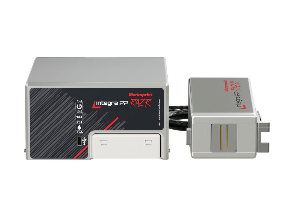 Imprimante à jet d’encre industrielle Makoprint integra PP RAZR vue de l’avant