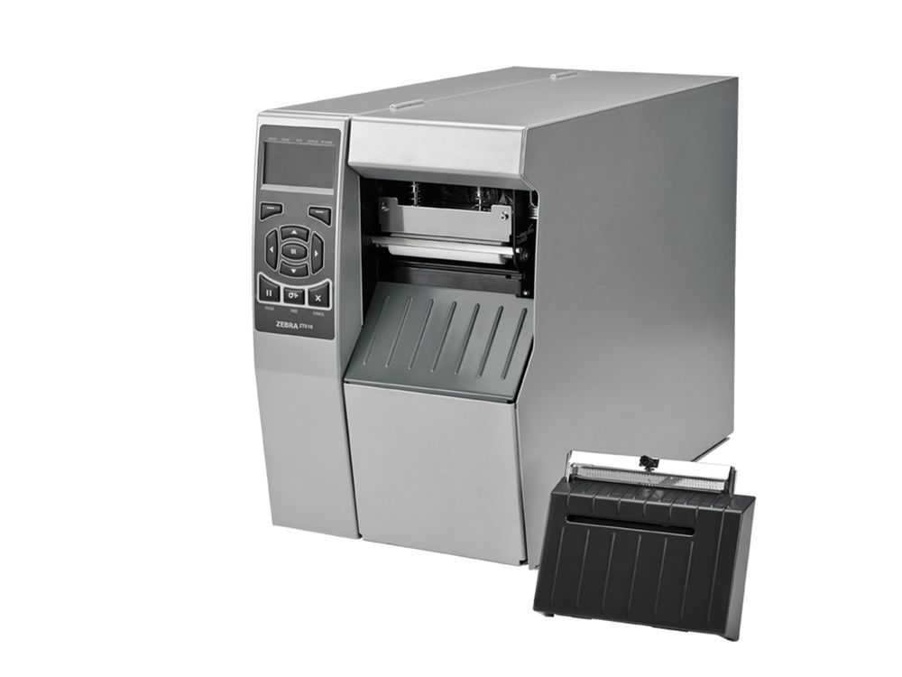 Imprimante d’étiquettes Zebra ZT510 face avant gauche avec cutter