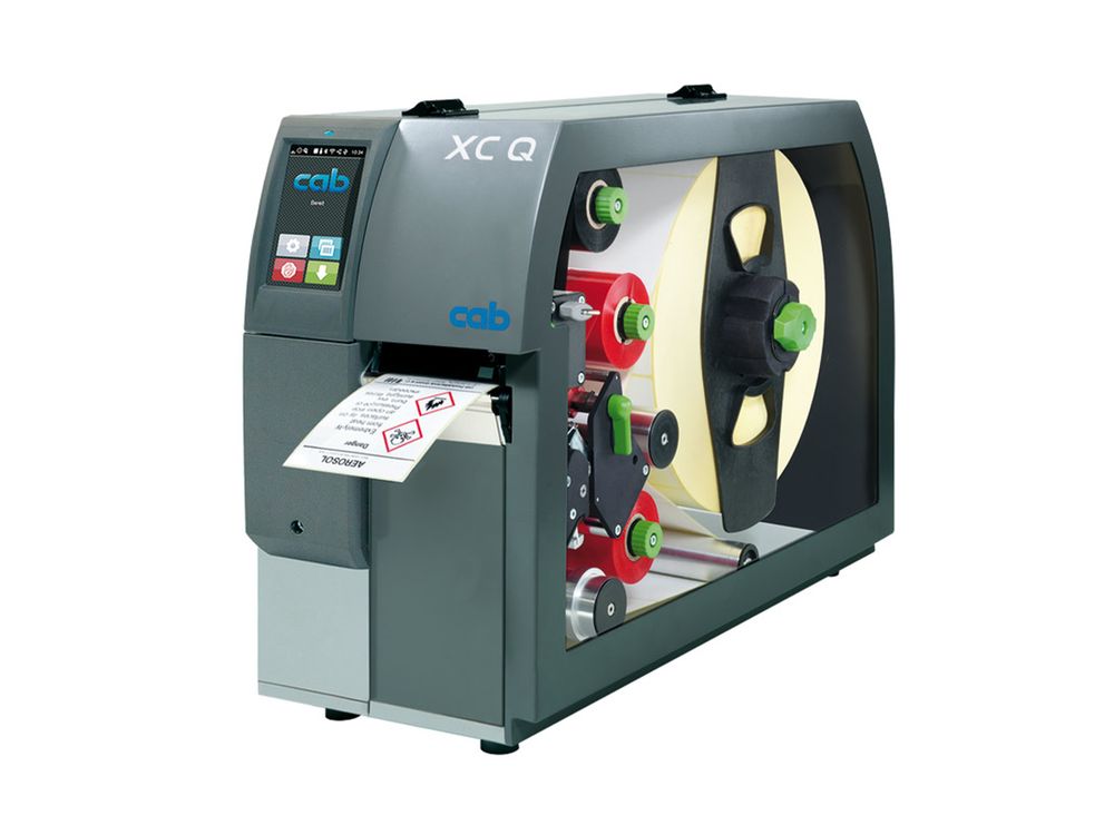 cab xc q4 imprimante d’étiquettes avant gauche avec arête d’arrachage