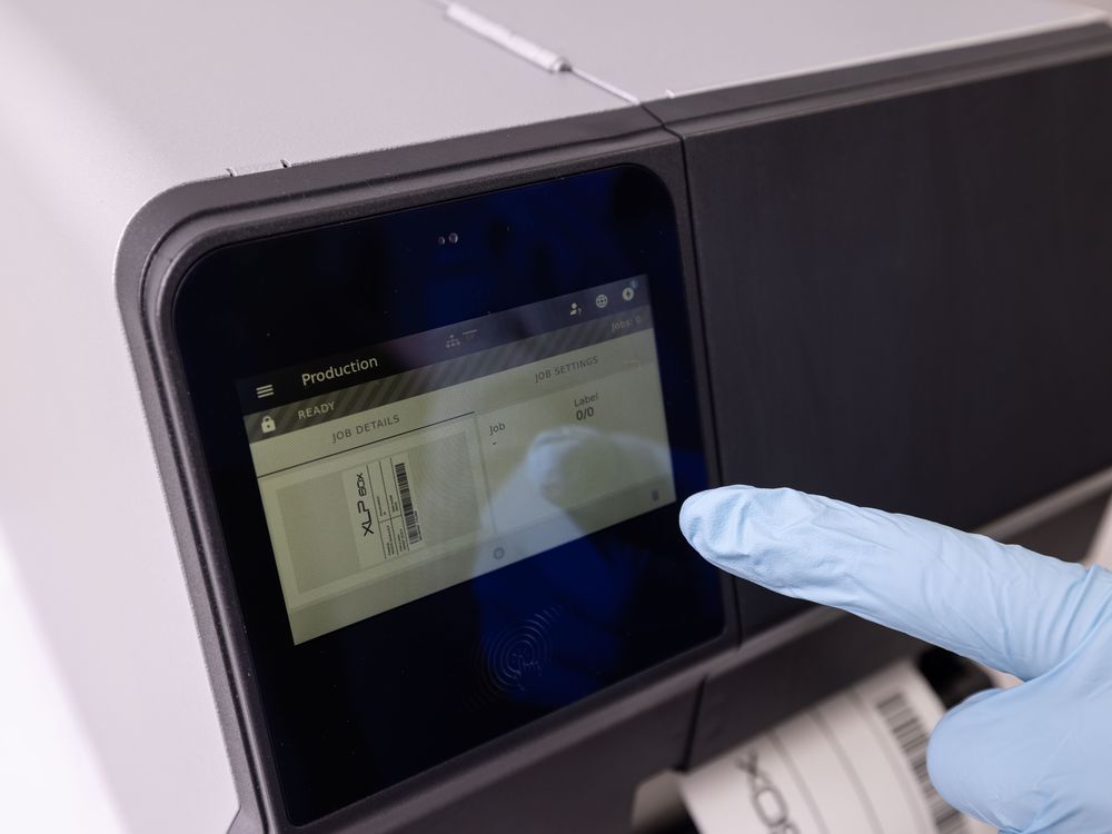 Novexx xlp 60x basic imprimante d’étiquettes avec écran tactile Utilisation avec des gants