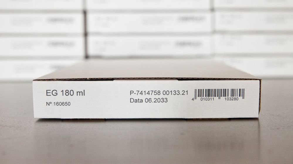 Boîte pliante imprimée avec l’imprimante à jet d’encre Markoprint X1JET LX