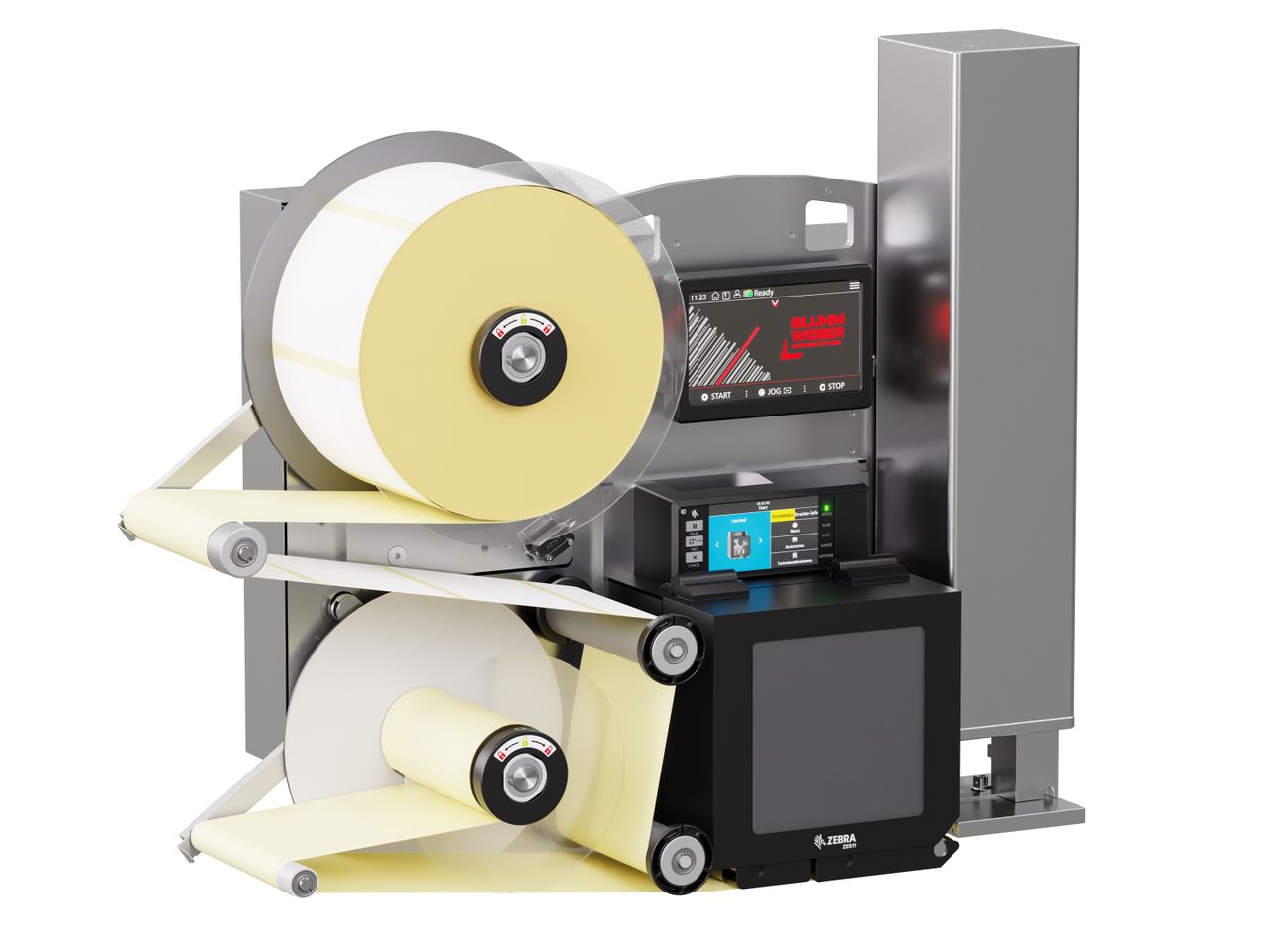 Distributeur d’étiquettes Legi-Air 4050E avec étiquettes gauche