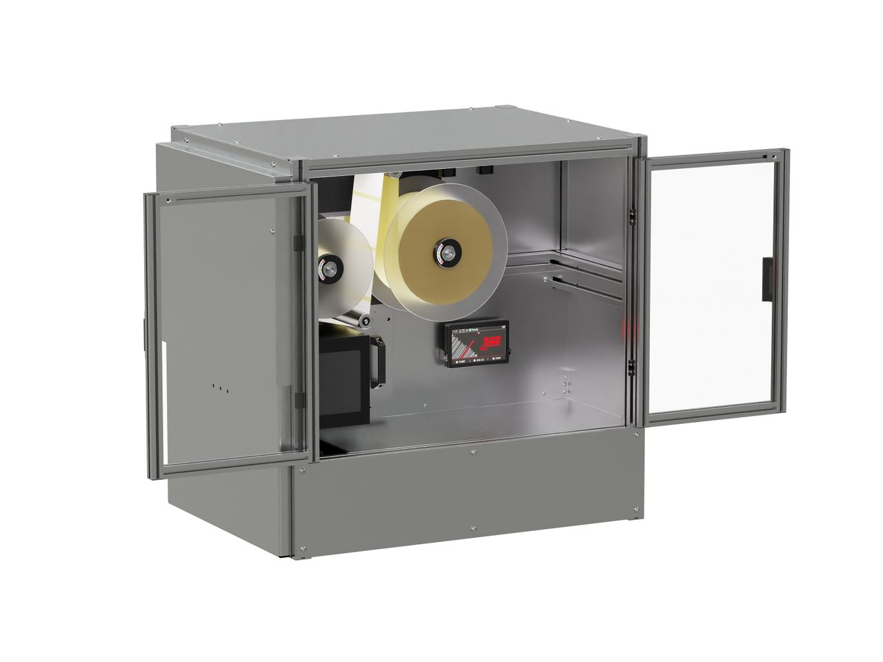 Étiqueteuse de palettes AP 182 / AP 182 RT ouverte gauche
