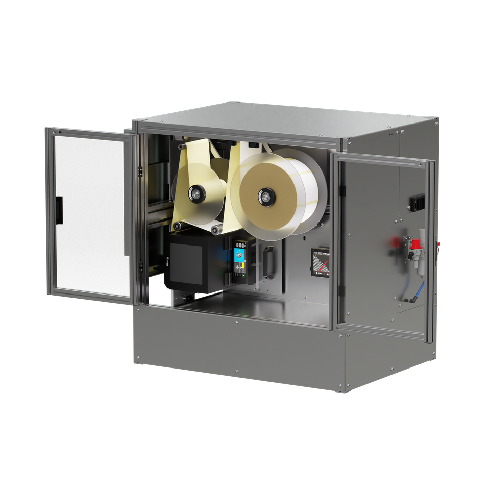 Étiqueteuse de palettes AP 182 / AP 182 RT ouverte gauche
