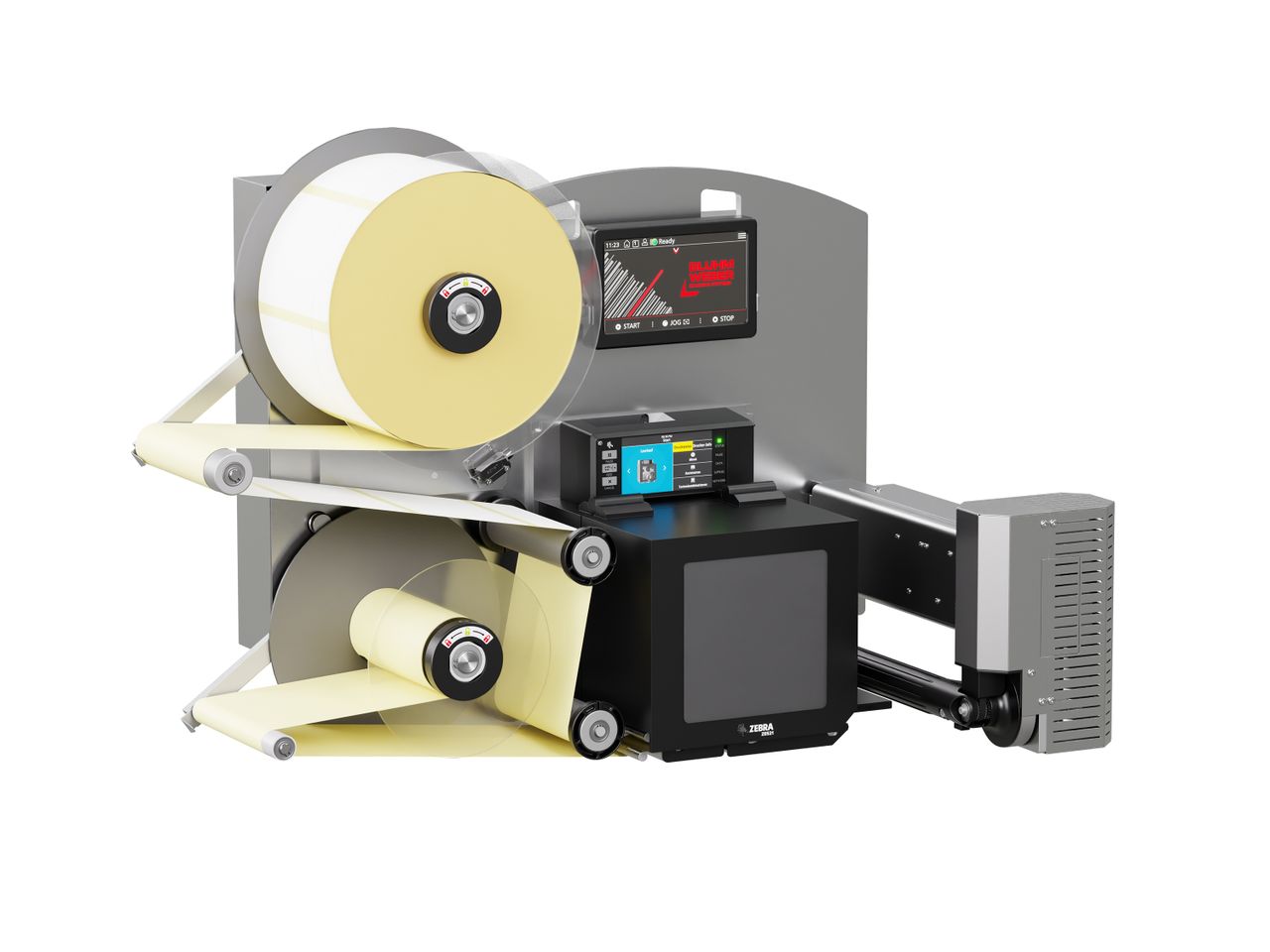 Distributeur d’étiquettes Legi-Air 4050RR avec étiquettes gauche