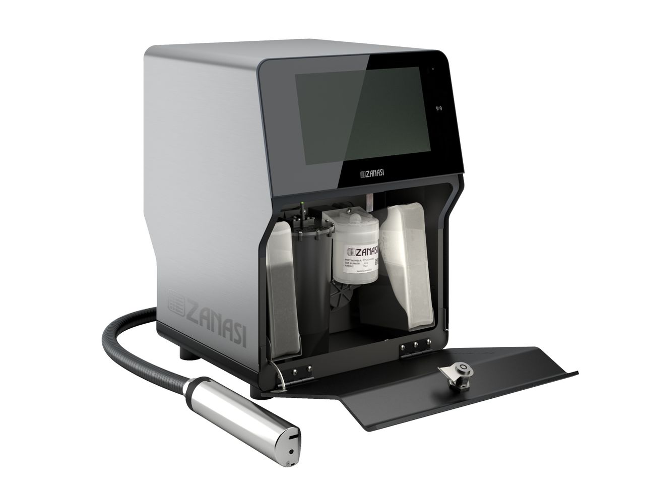 Zanasi CIJ.Z Imprimante à jet d’encre avec volet ouvert Intérieur