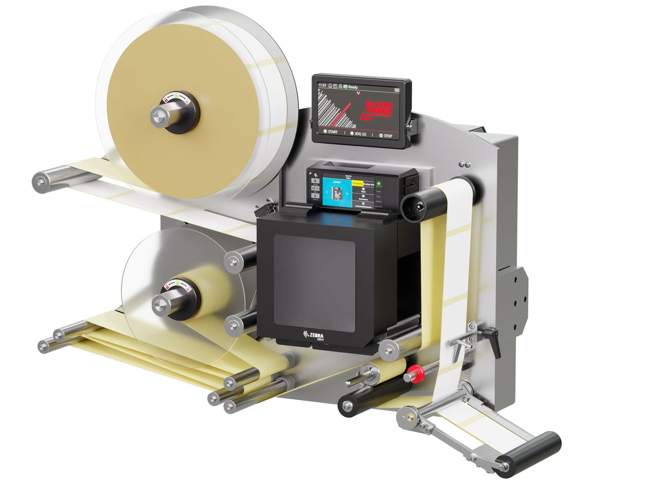 Distributeur d’étiquettes Legi-E 4050AC avec étiquettes droite