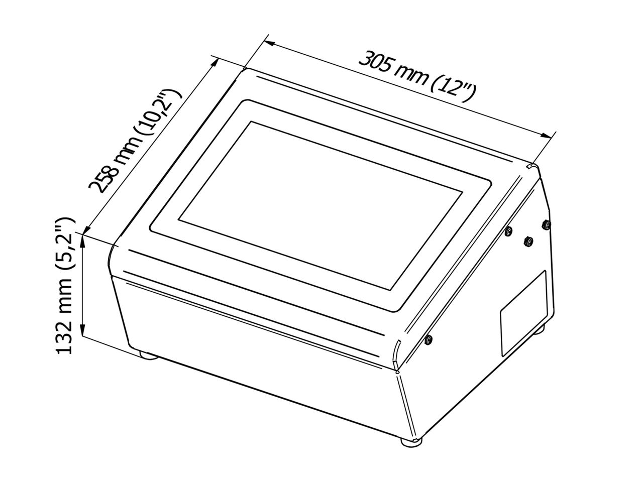 Contrôleur d’impression à jet d’encre Zanasi DOD Z408 Dessin technique Dimensions