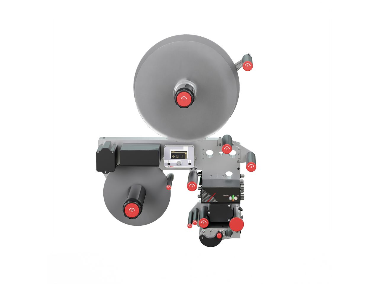 Distributeur d’étiquettes Alpha HSM sans étiquettes face avant