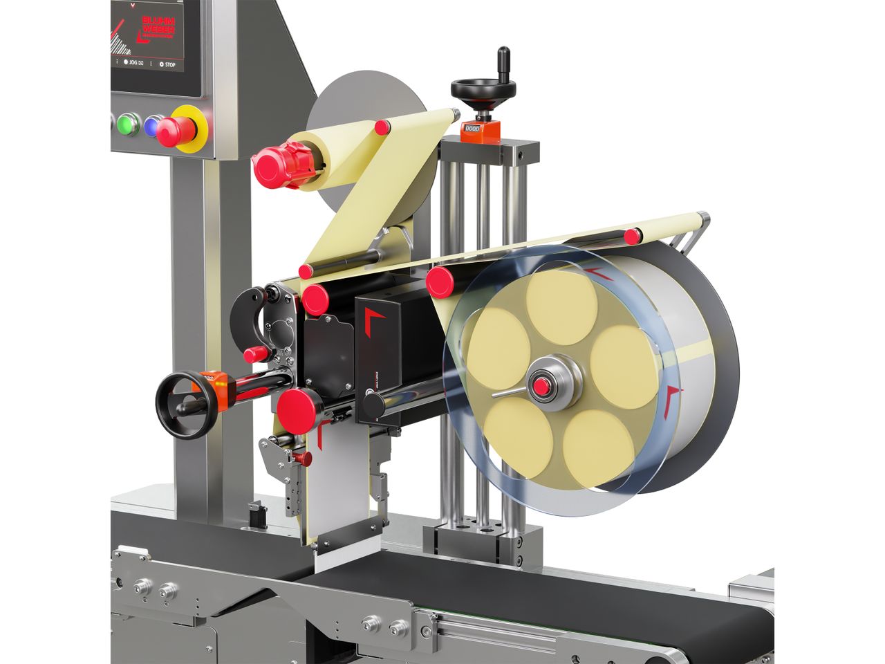 Étiqueteuse Geset 218 avec étiquettes droite
