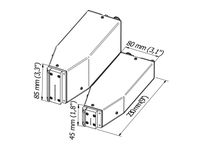 Imprimante jet d’encre petits caractères Zanasi DOD Z408 Têtes d’impression Dessin technique Dimensions