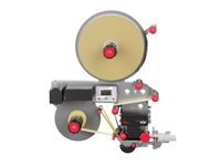 Distributeur d’étiquettes Alpha HSM face avant avec rouleau d’étiquettes inséré