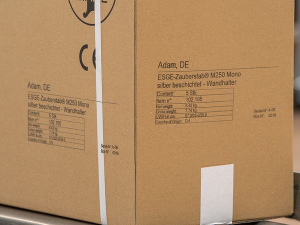 Carton imprimé avec l’imprimante à jet d’encre Markoprint integra Singular 108