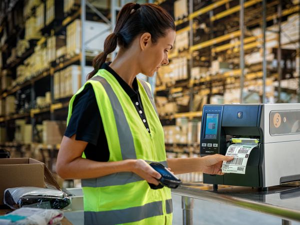 Zebra ZT411 Impression d’étiquettes Application en entrepôt à la station d’emballage