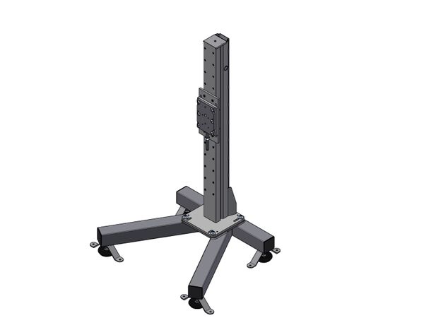 Pied réglable en K 120 avec plaque de fixation