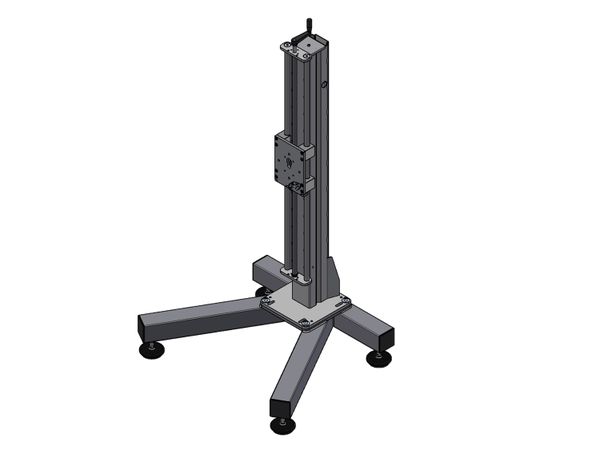 Pied réglable en K 120 avec ajustement vertical manuel