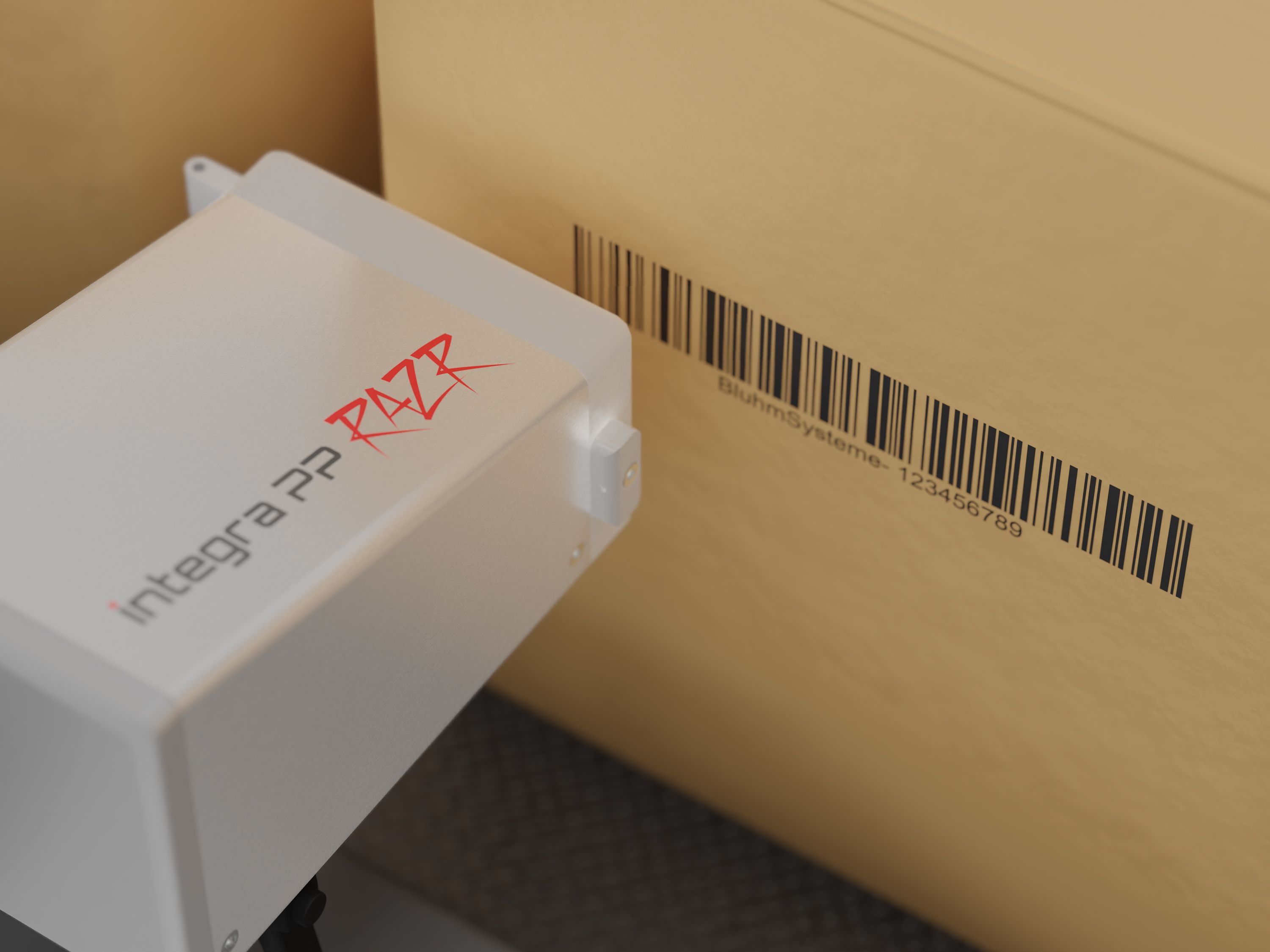 Imprimante industrielle à jet d’encre Markoprint integra PP RAZR imprime sur carton avec code-barres