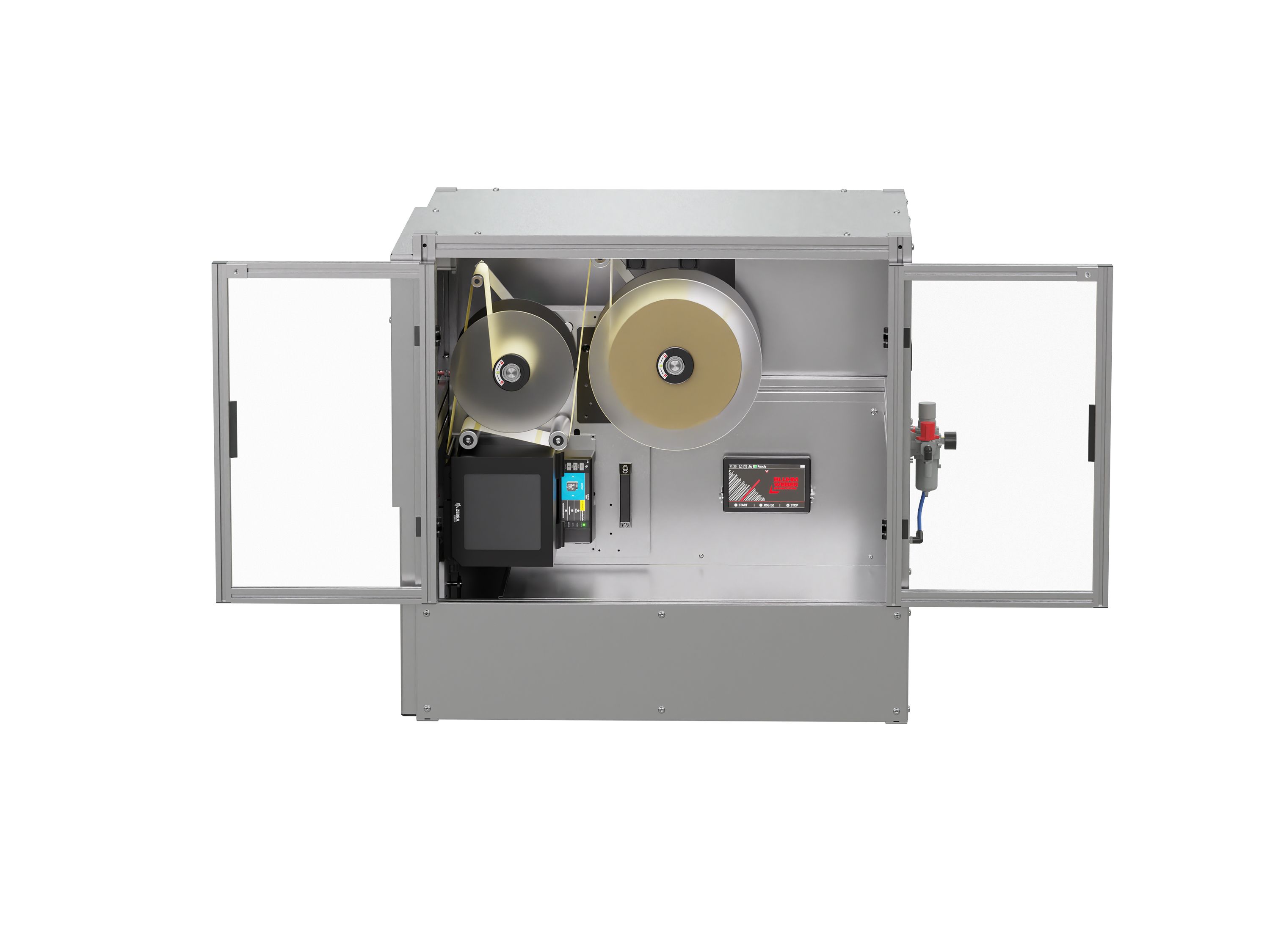 Étiqueteuse de palettes AP 182 / AO 182 RT ouverte face avant
