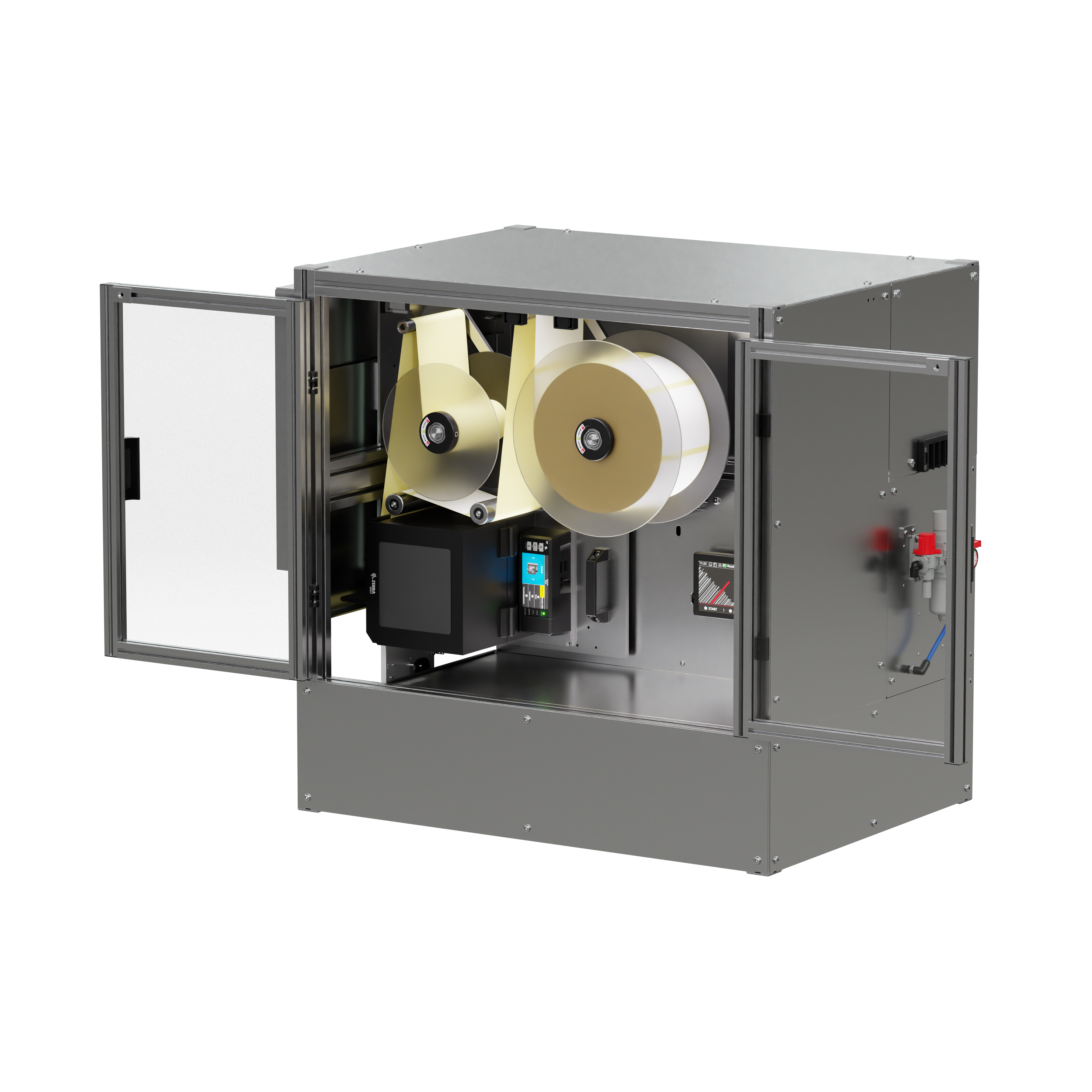 Étiqueteuse de palettes AP 182 / AP 182 RT ouverte gauche
