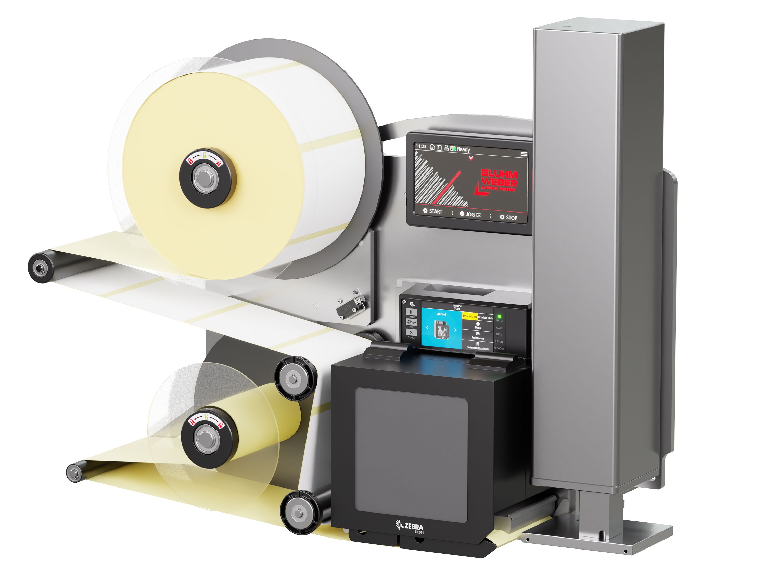 Distributeur d’étiquettes Legi-Air 4050B avec étiquettes droite