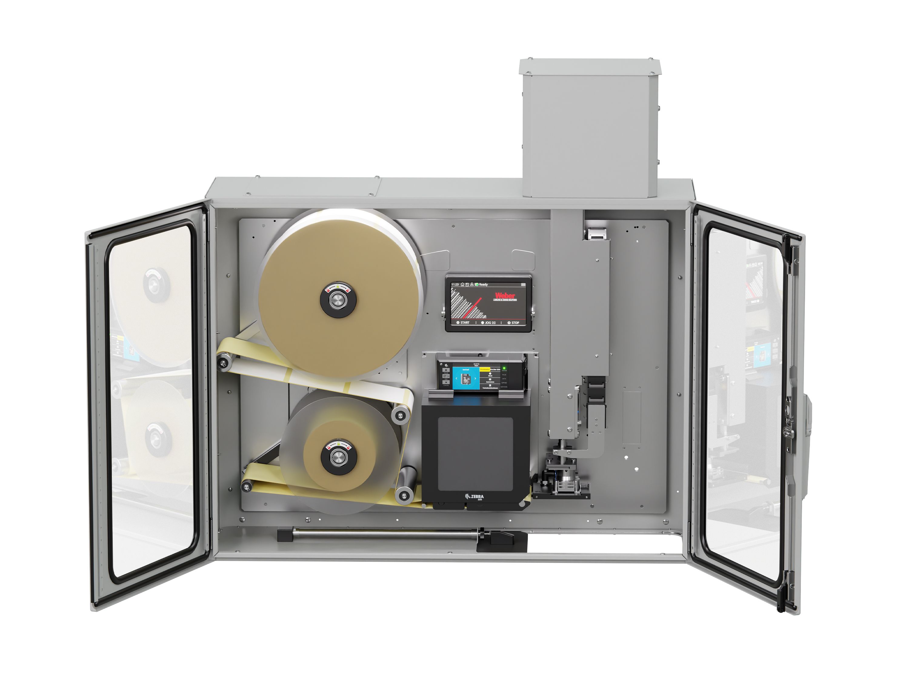 Distributeur d’étiquettes Legi-Air 4050I ouvert face avant
