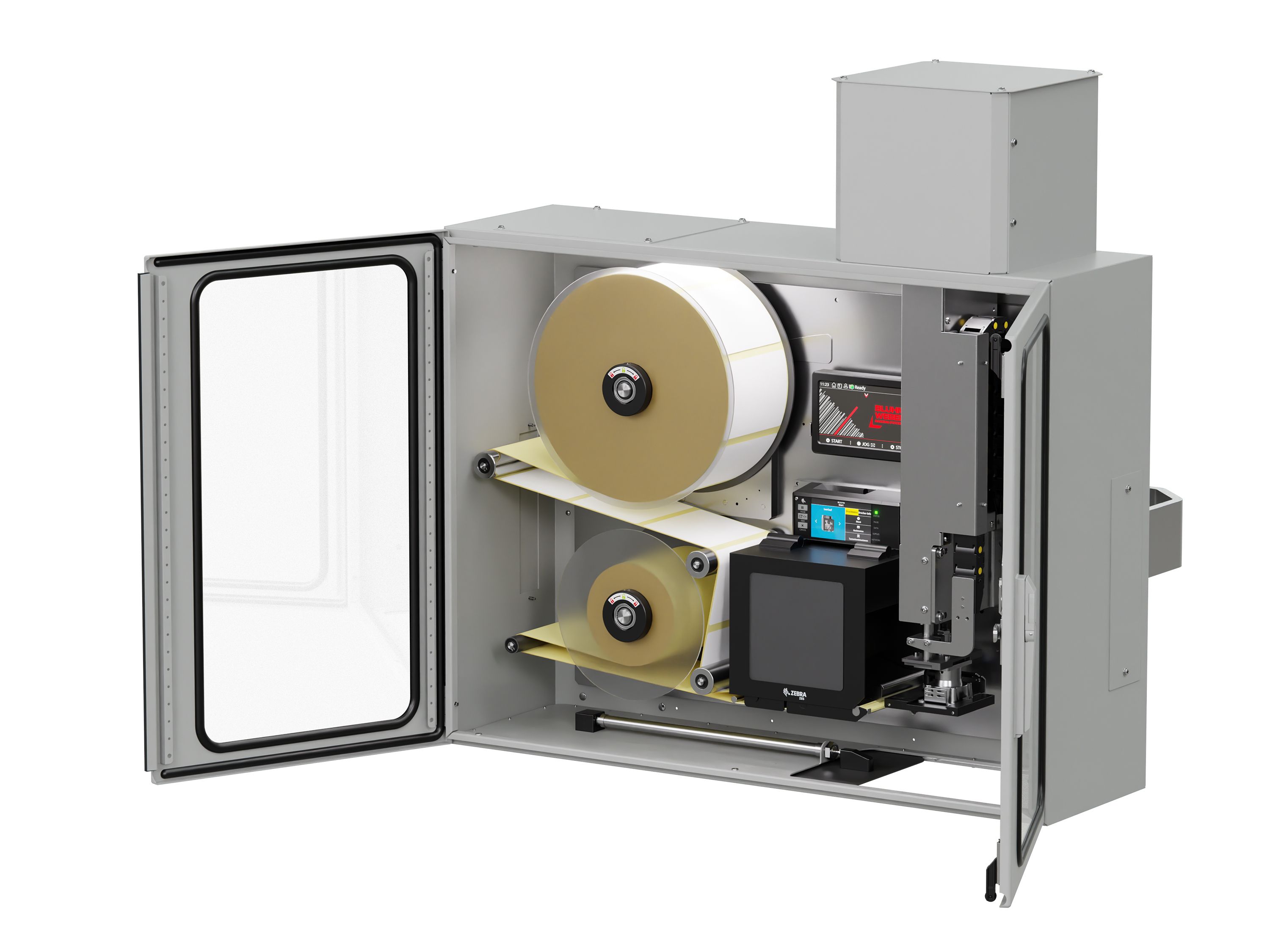 Distributeur d’étiquettes Legi-Air 4050I ouvert droite