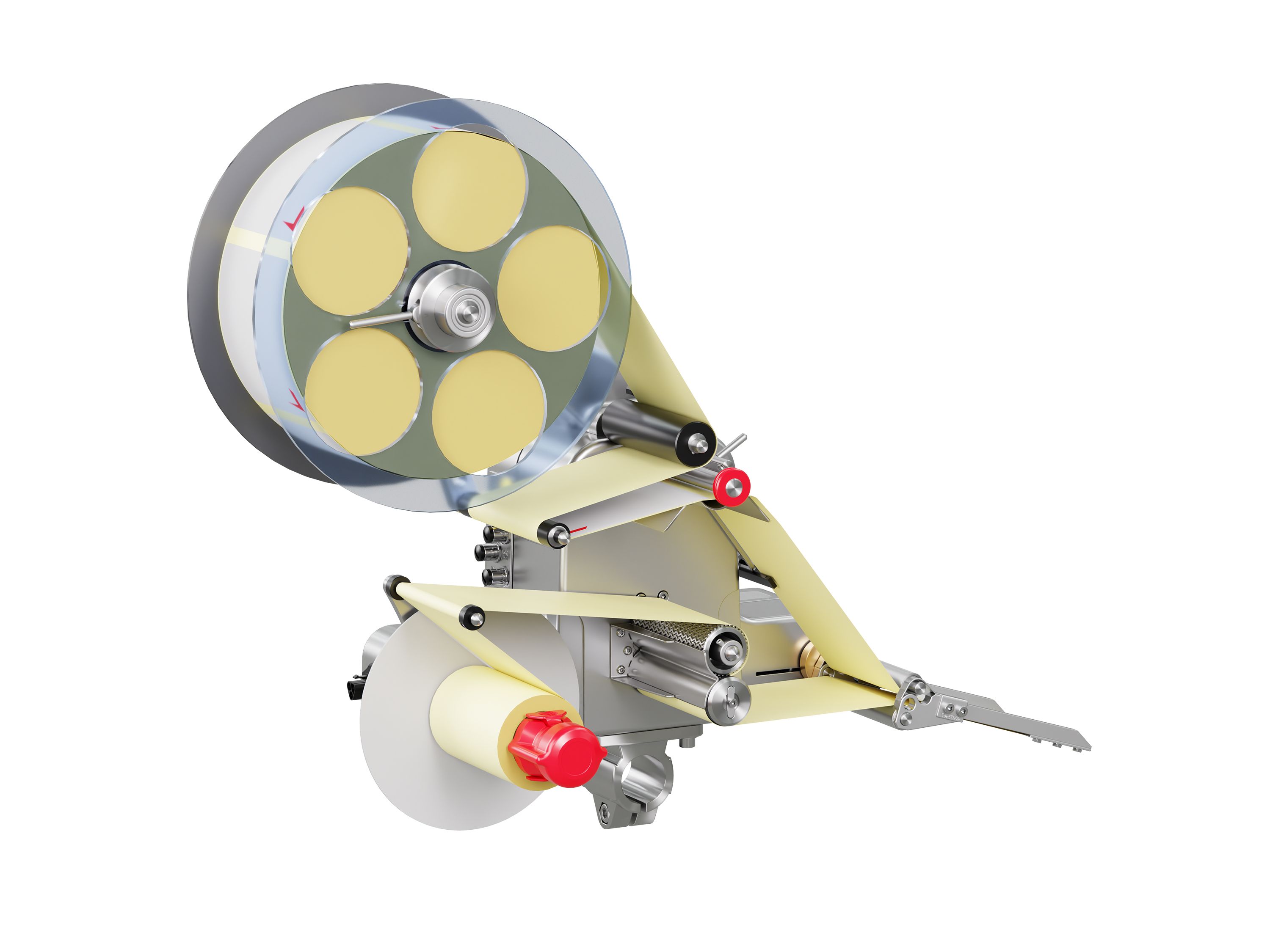 Distributeur d’étiquettes Alpha Compact avec étiquettes gauche