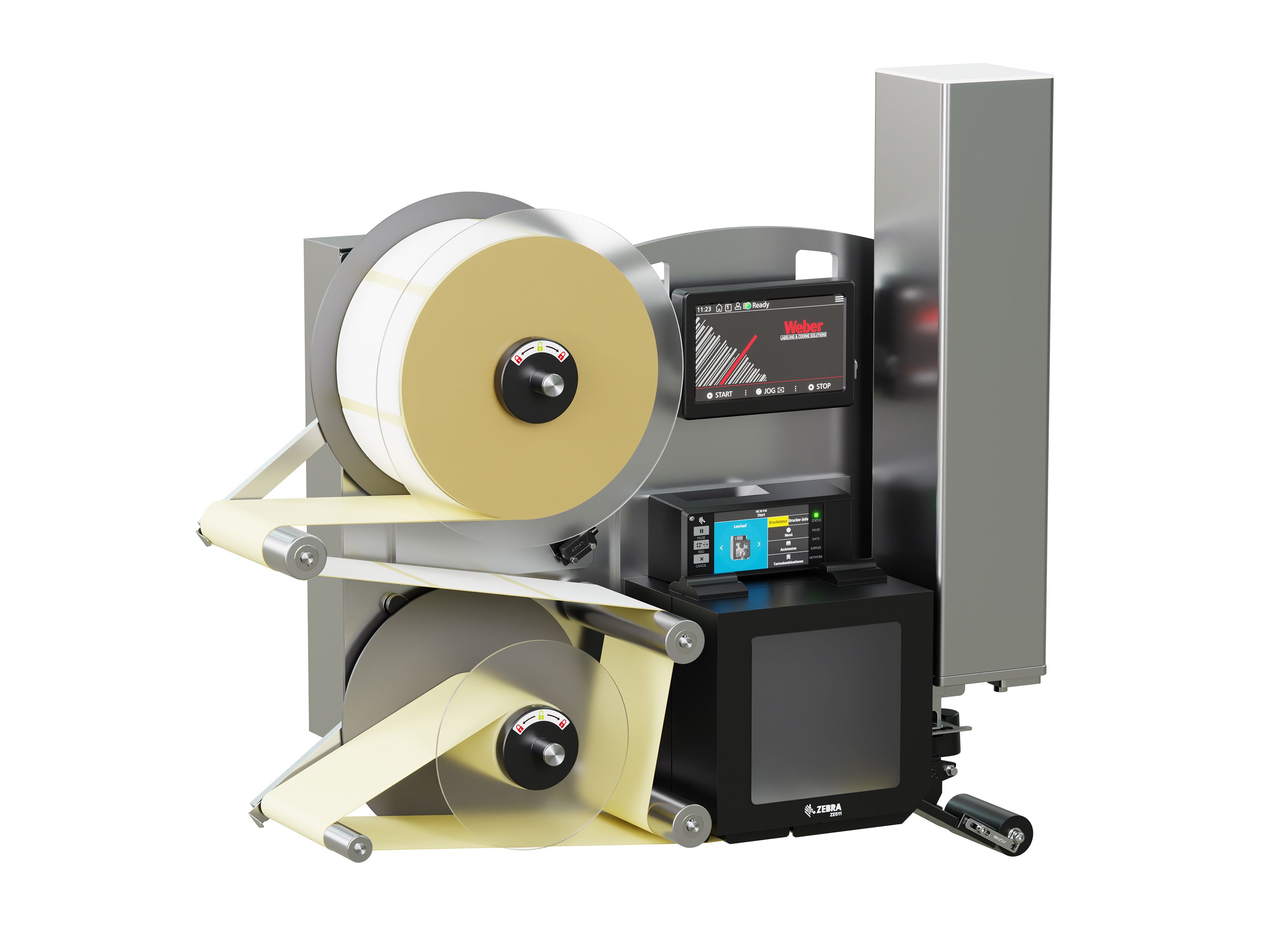 Distributeur d’étiquettes Legi-E 4050E avec étiquettes gauche