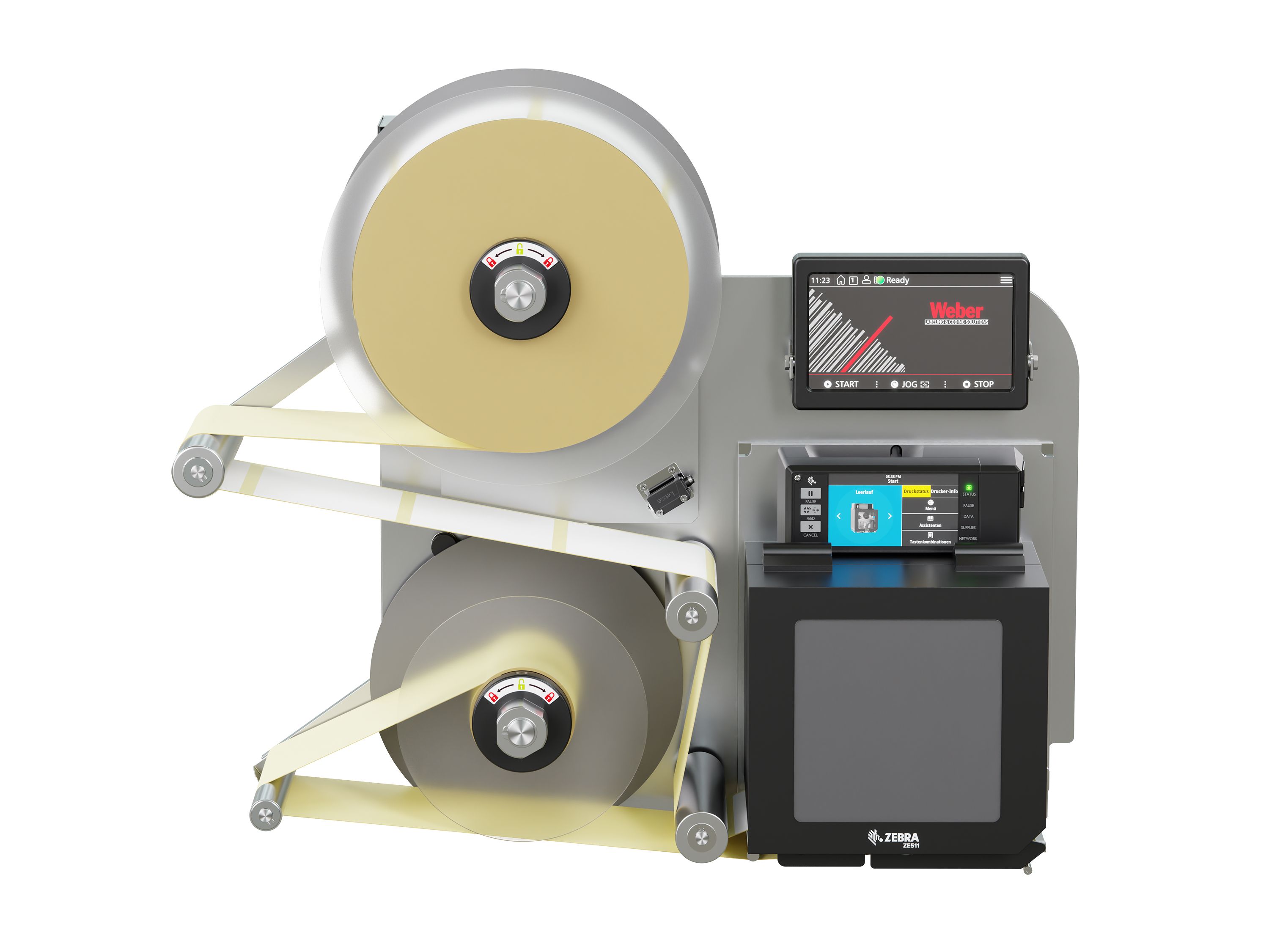 Distributeur d’étiquettes Legi-Air 4050B-R avec étiquettes face avant