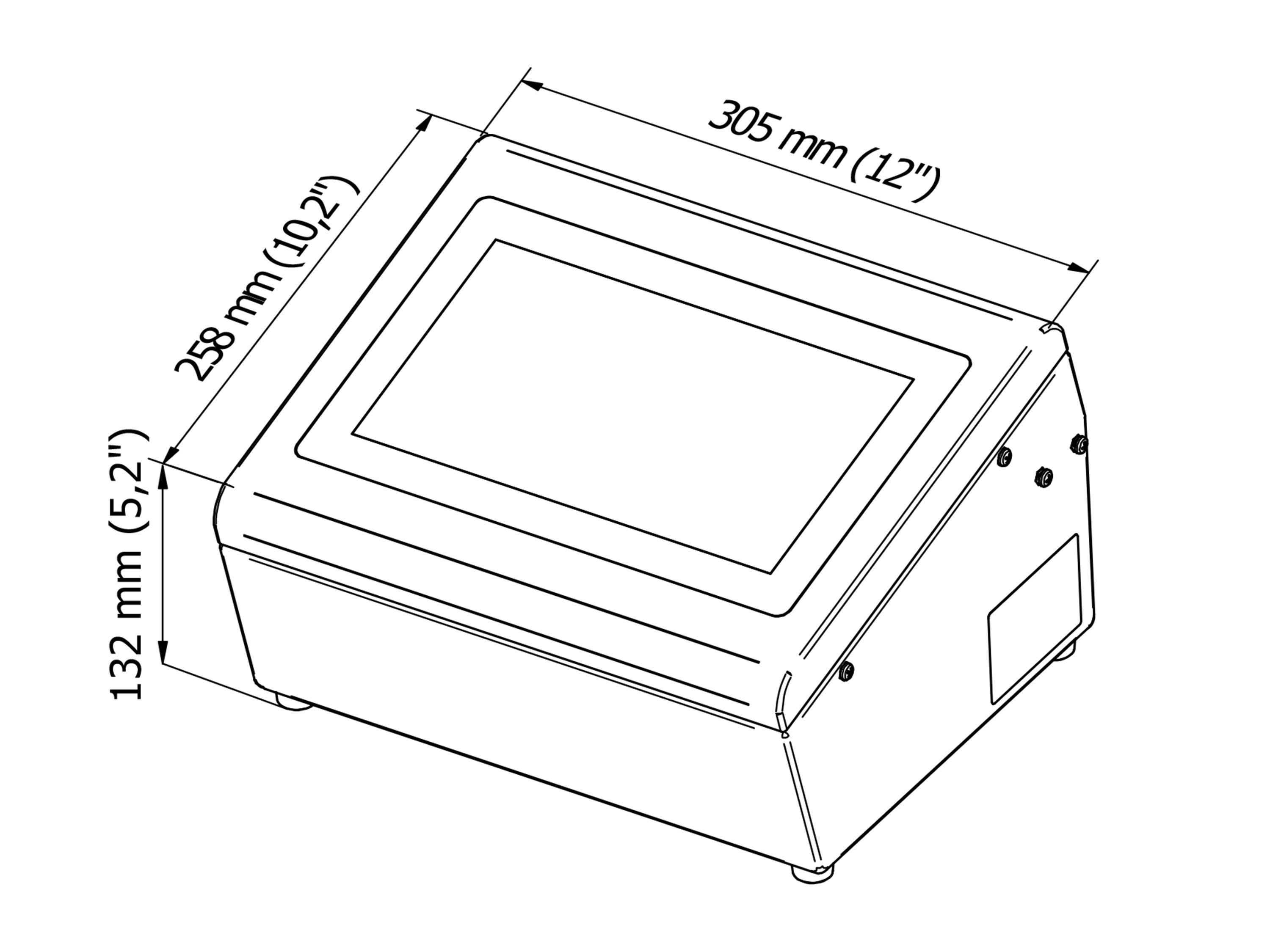 Contrôleur d’impression à jet d’encre Zanasi DOD Z408 Dessin technique Dimensions