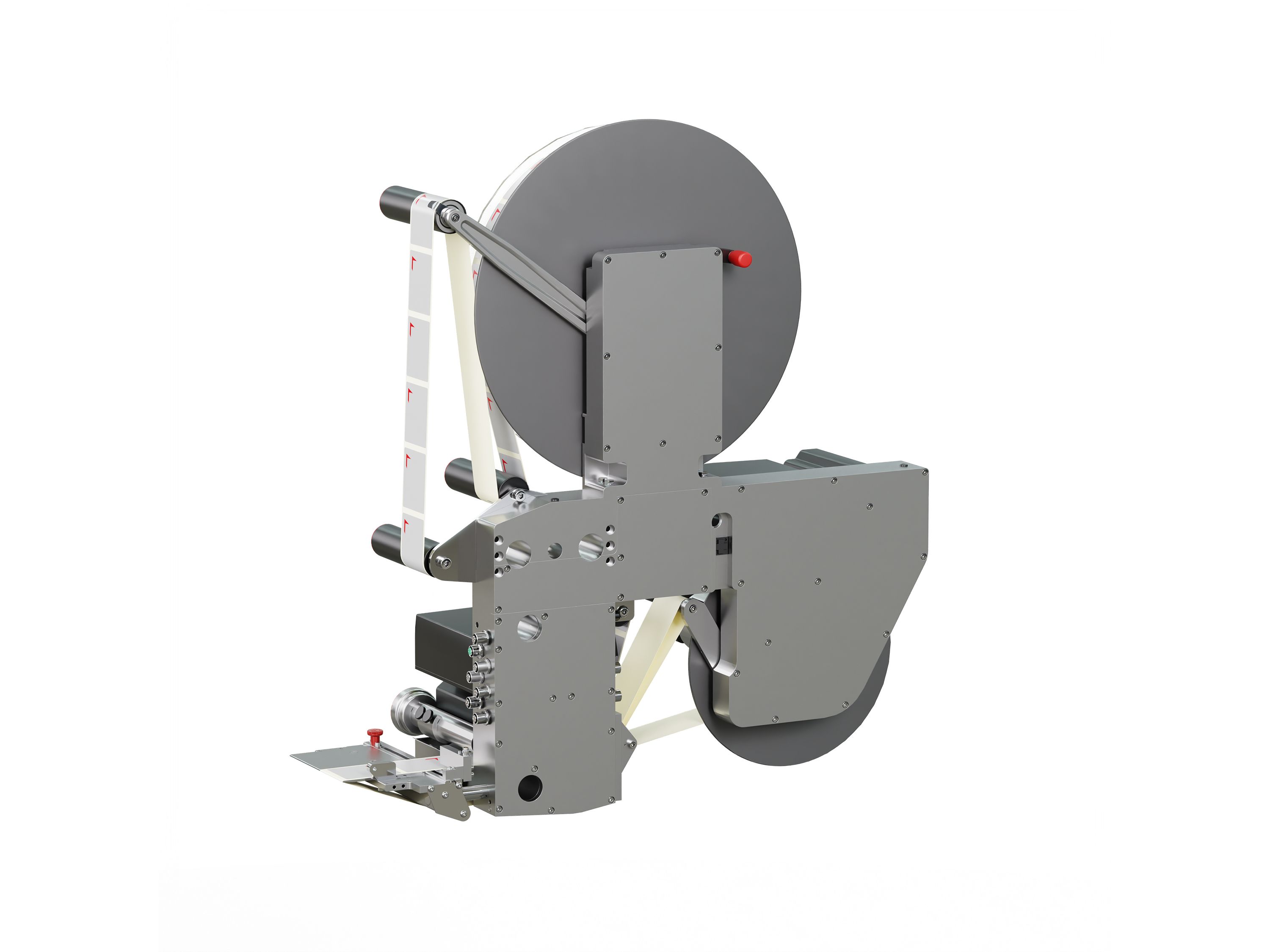 Distributeur d’étiquettes Alpha HSM vu de l’arrière