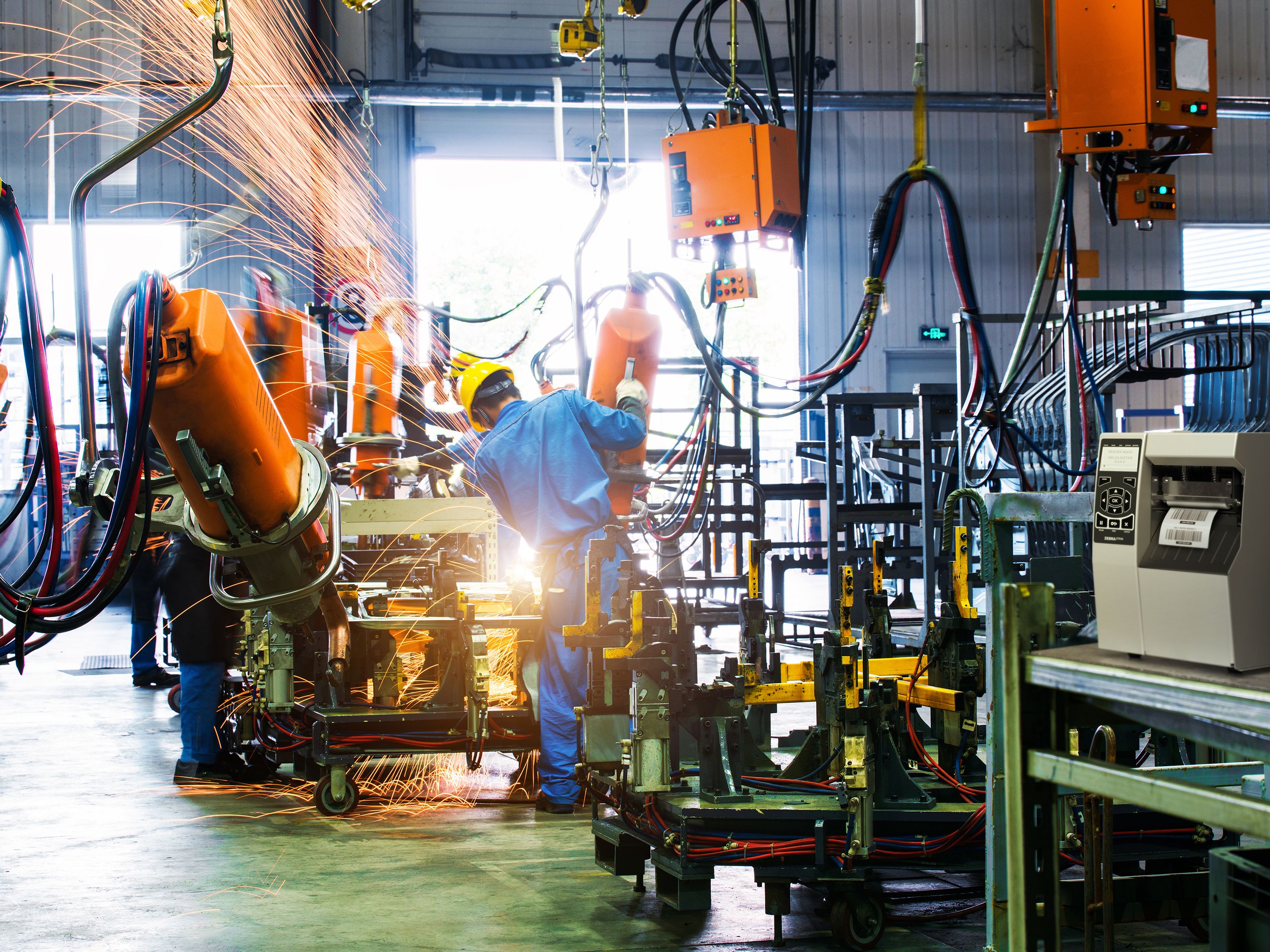 Zebra ZT510 Application d’impression d’étiquettes dans la fabrication lors du soudage en environnement difficile