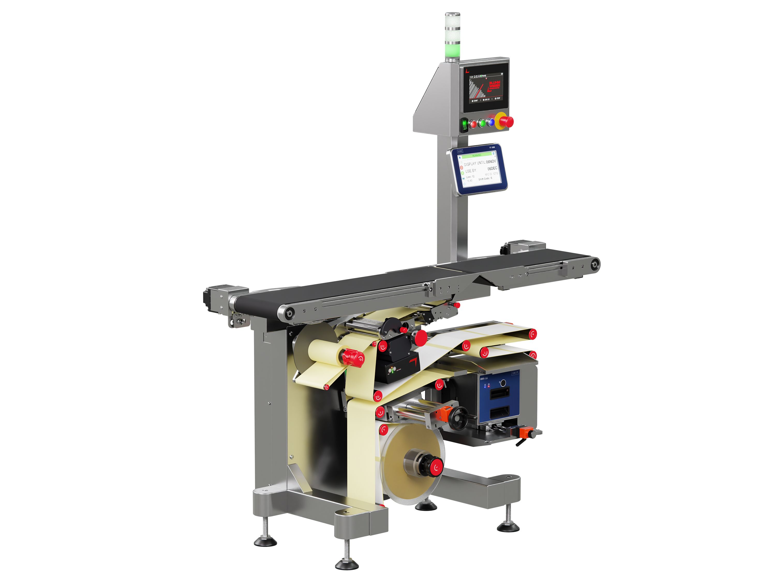 Étiqueteuse Geset 212 avec étiquettes gauche