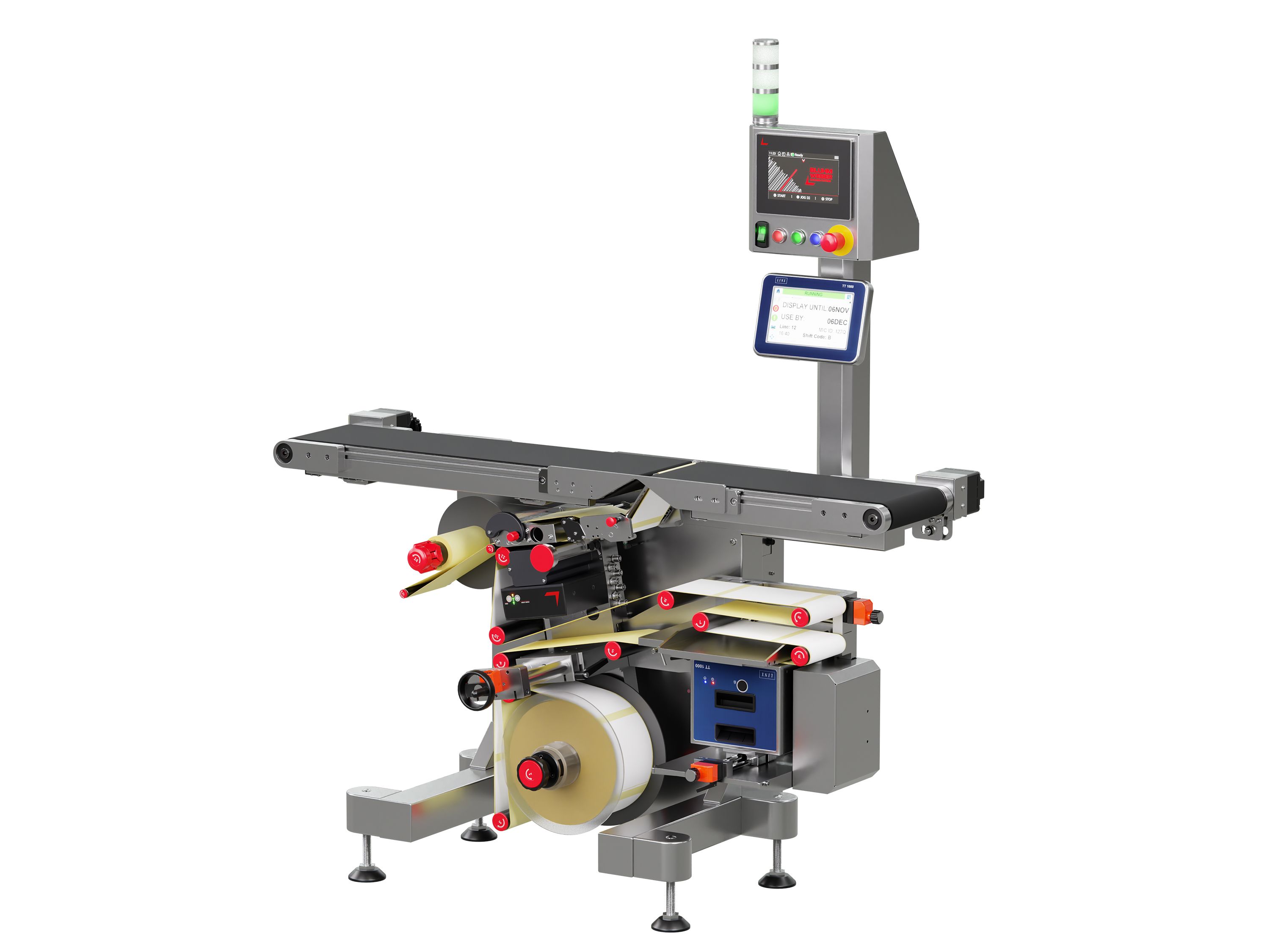 Étiqueteuse Geset 212 avec étiquettes droite