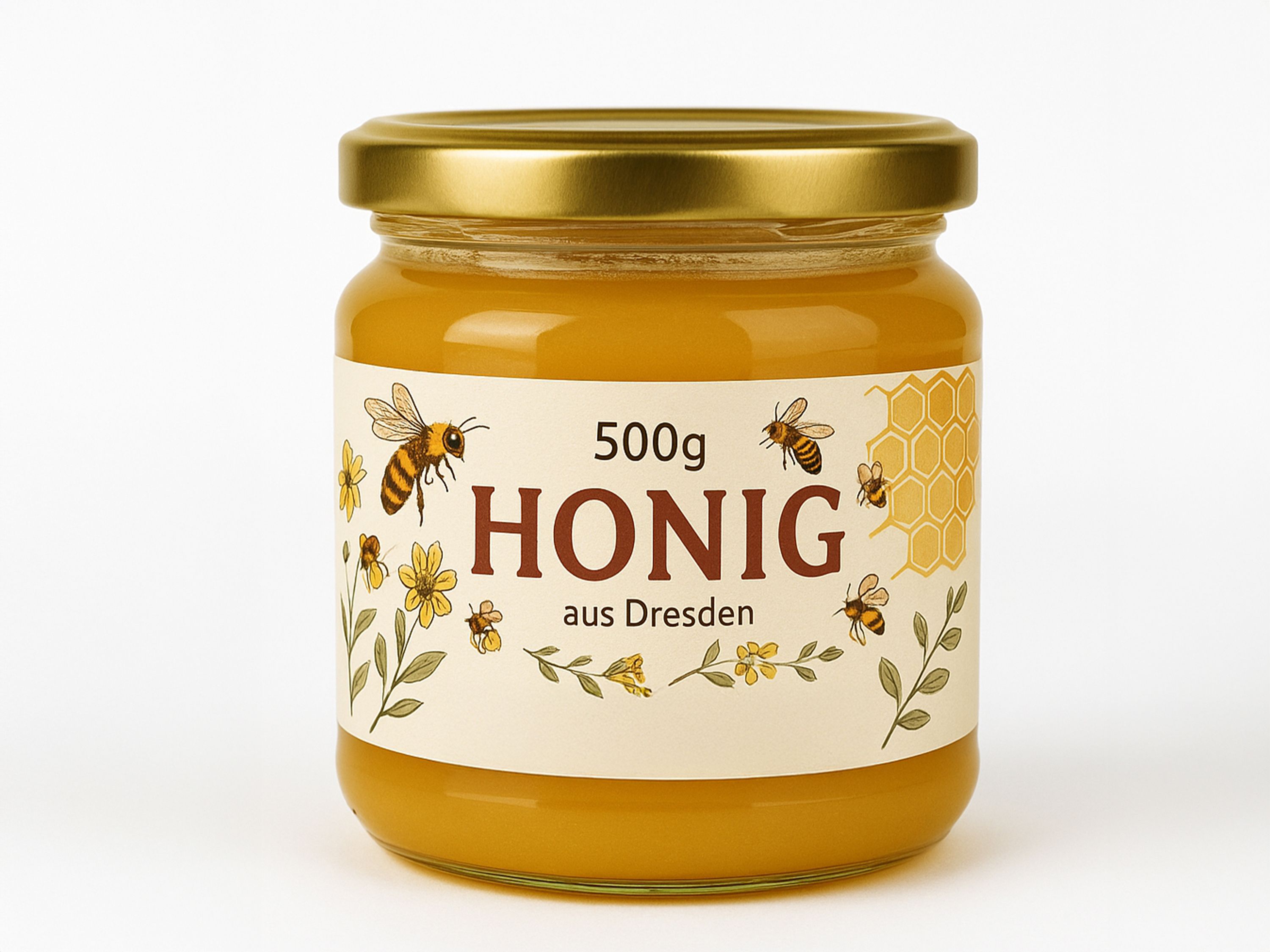 Étiqueteuse Geset 141 étiquette sur pot de miel