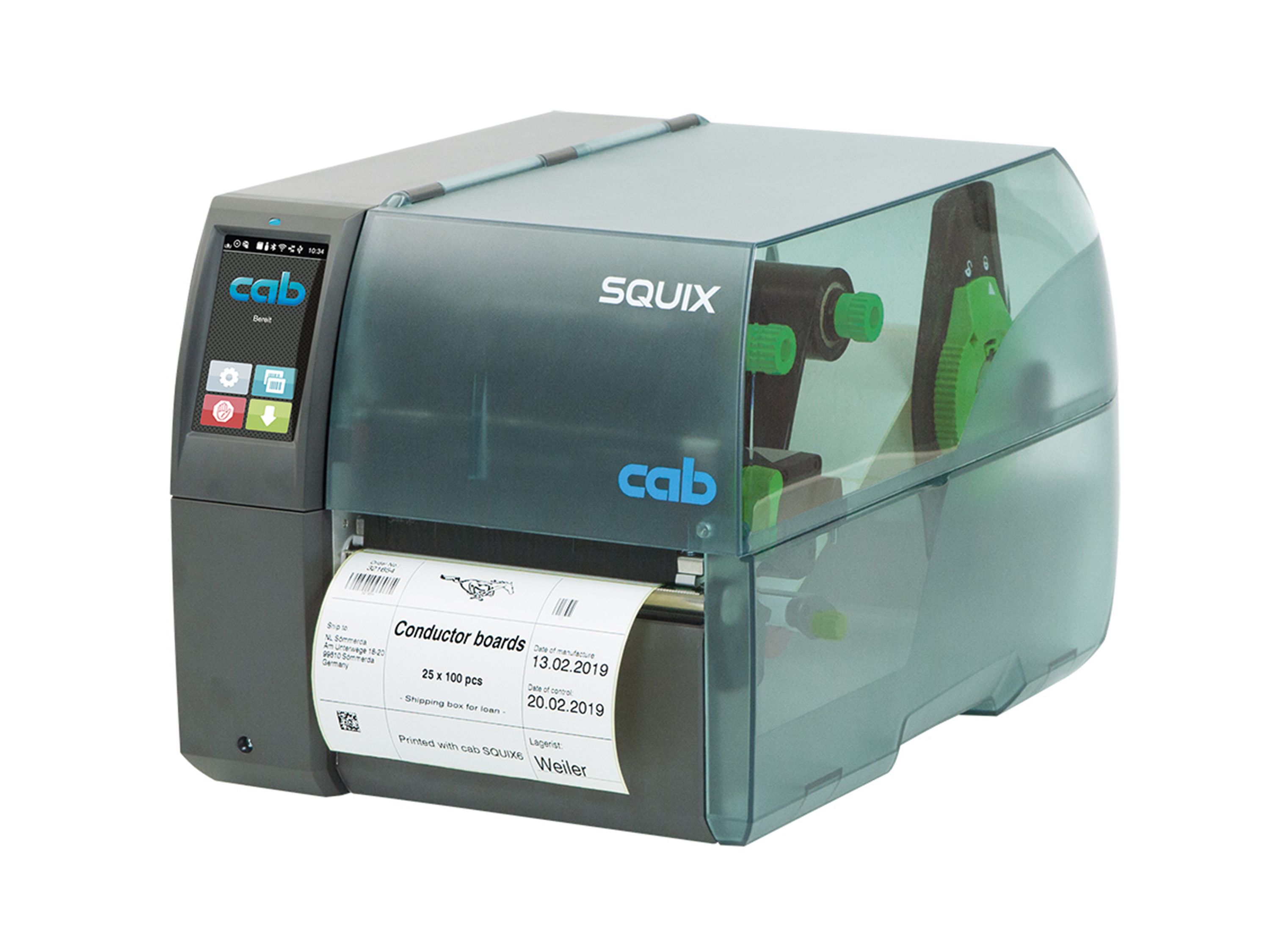cab squix 6 imprimante d’étiquettes avant gauche