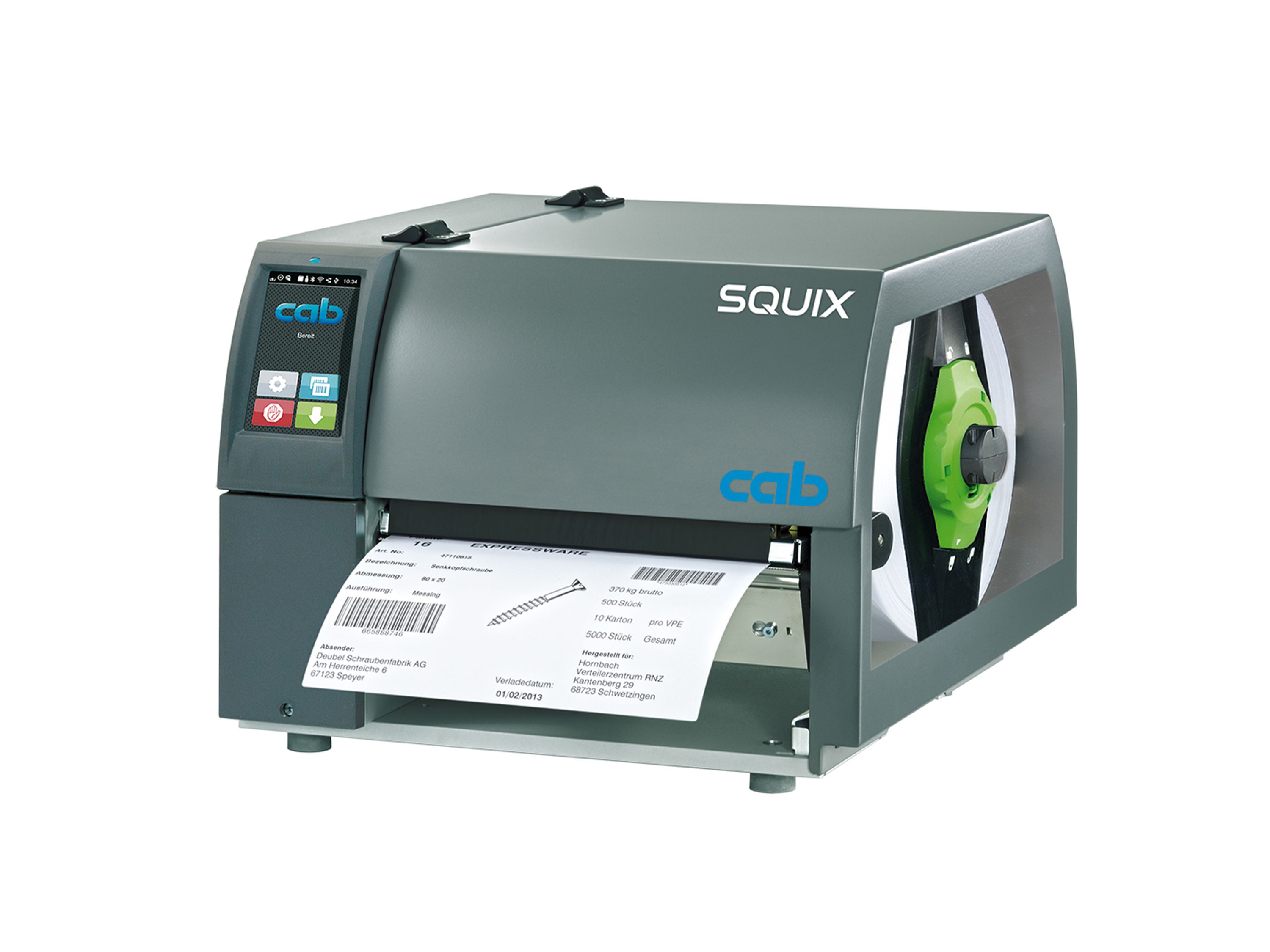 cab squix 8 imprimante d’étiquettes avant gauche