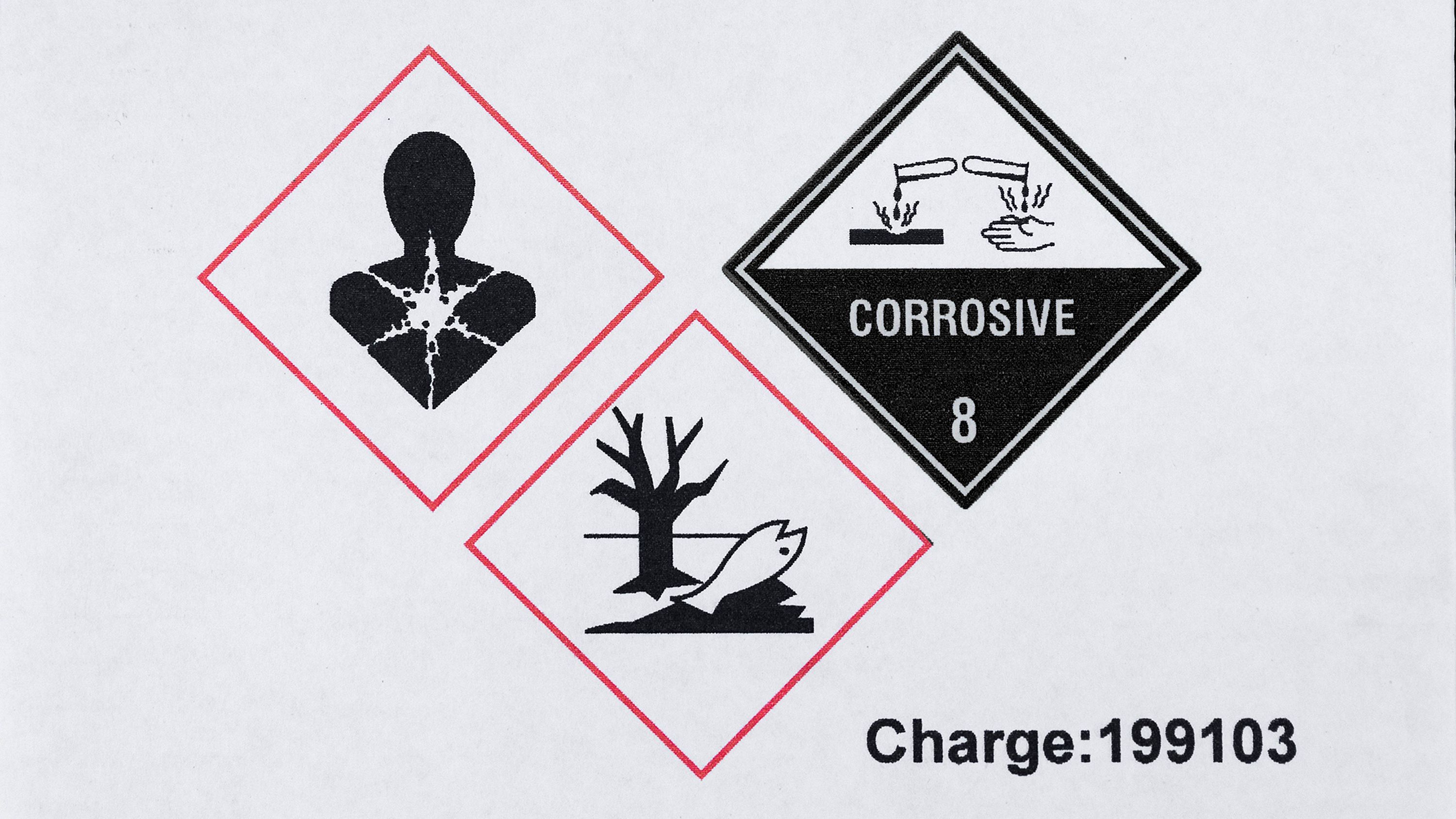 Symboles de danger bicolores Markoprint integra PP 108