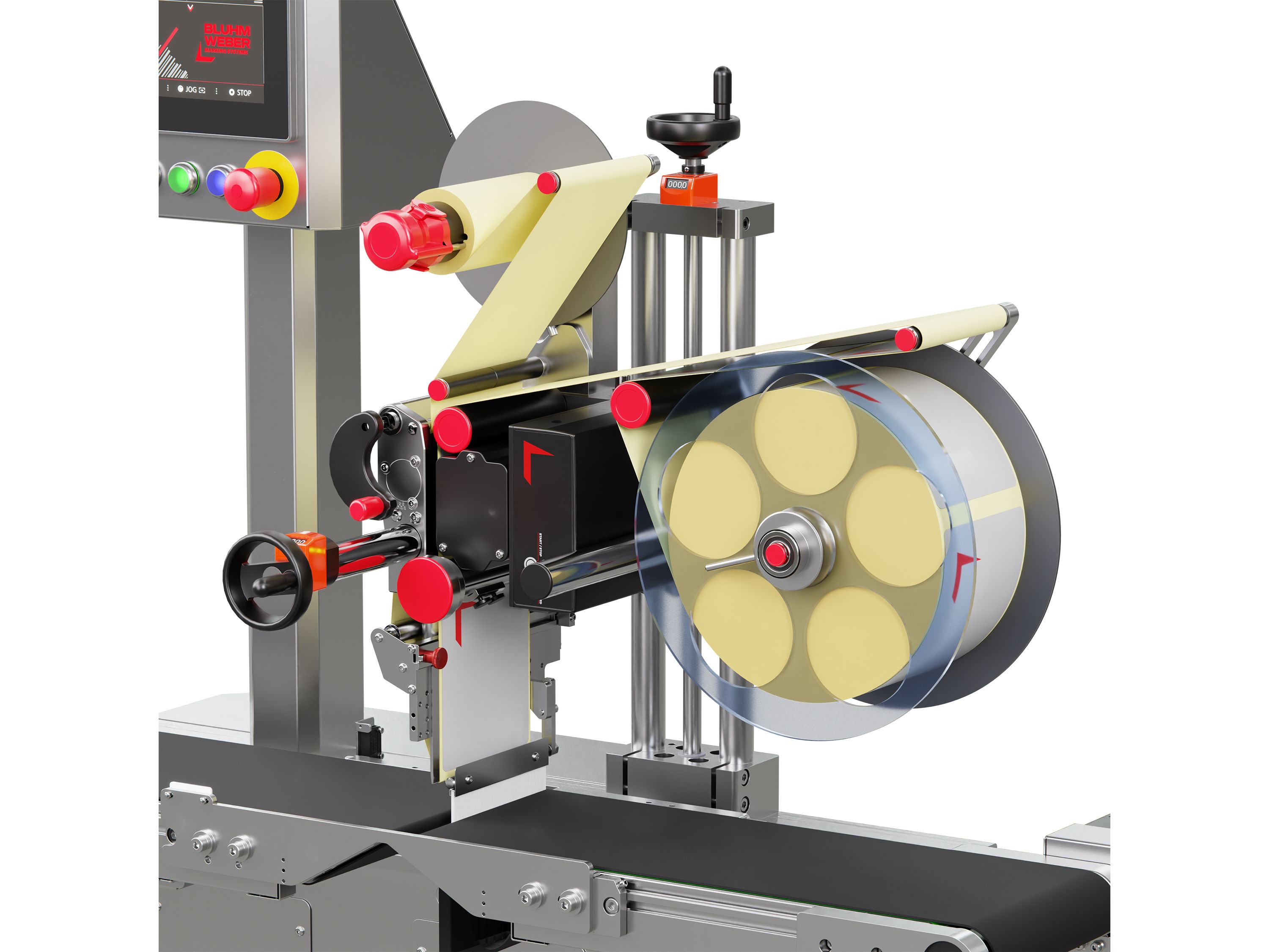 Étiqueteuse Geset 218 avec étiquettes droite